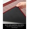 image:imagePADOOR Kitchen Mats for Floor Kitchen Rugs Non Slip Washable Rubber Backed Kitchen Runner Super Absorbent Kitchen Floor Mat Sink Rug 20x32 TealRed