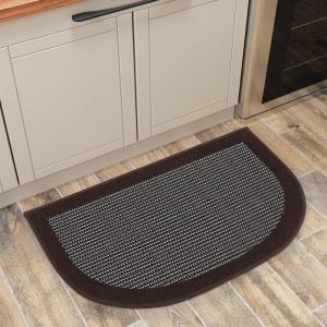 image:imagePADOOR Kitchen Mats for Floor Kitchen Rugs Non Slip Washable Rubber Backed Kitchen Runner Super Absorbent Kitchen Floor Mat Sink Rug 20x32 TealDark Brown