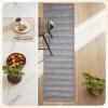 image:imagePADOOR Kitchen Runner Absorbent KitchenRugs Non Slip Washable Large Kitchen Mats for Floor Soft Braided Kitchen RunnerRug Sink Standing Matt Beige 20x70Black