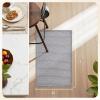 image:imagePADOOR Kitchen Runner Absorbent KitchenRugs Non Slip Washable Large Kitchen Mats for Floor Soft Braided Kitchen RunnerRug Sink Standing Matt Beige 20x70Grey