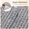 image:imagePADOOR Kitchen Runner Absorbent KitchenRugs Non Slip Washable Large Kitchen Mats for Floor Soft Braided Kitchen RunnerRug Sink Standing Matt Beige 20x70Black