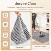 image:imagePADOOR Kitchen Runner Absorbent KitchenRugs Non Slip Washable Large Kitchen Mats for Floor Soft Braided Kitchen RunnerRug Sink Standing Matt Beige 20x70Black