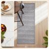 image:imagePADOOR Kitchen Runner Absorbent KitchenRugs Non Slip Washable Large Kitchen Mats for Floor Soft Braided Kitchen RunnerRug Sink Standing Matt Beige 20x70Black