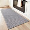 image:imagePADOOR Kitchen Runner Absorbent KitchenRugs Non Slip Washable Large Kitchen Mats for Floor Soft Braided Kitchen RunnerRug Sink Standing Matt Beige 20x70Grey