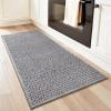 image:imagePADOOR Kitchen Runner Absorbent KitchenRugs Non Slip Washable Large Kitchen Mats for Floor Soft Braided Kitchen RunnerRug Sink Standing Matt Beige 20x70Black