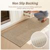 image:imagePADOOR Kitchen Runner Absorbent KitchenRugs Non Slip Washable Large Kitchen Mats for Floor Soft Braided Kitchen RunnerRug Sink Standing Matt Beige 20x70Beige