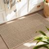 image:imagePADOOR Kitchen Runner Absorbent KitchenRugs Non Slip Washable Large Kitchen Mats for Floor Soft Braided Kitchen RunnerRug Sink Standing Matt Beige 20x70Beige