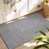 image:imagePADOOR Kitchen Runner Absorbent KitchenRugs Non Slip Washable Large Kitchen Mats for Floor Soft Braided Kitchen RunnerRug Sink Standing Matt Beige 20x70Black
