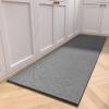 image:imageKitchen Rugs Non Slip Washable Absorbent Kitchen Mats for Floor Braided Kitchen Runner Rug with Rubber Backing Durable DirtResistant Kitchen Carpet for Front of Sink Beige20x47Dark Grey