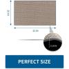 image:imageKitchen Rugs Non Slip Washable Absorbent Kitchen Mats for Floor Braided Kitchen Runner Rug with Rubber Backing Durable DirtResistant Kitchen Carpet for Front of Sink Beige20x47Grey