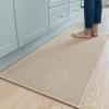 image:imageKitchen Rugs Non Slip Washable Absorbent Kitchen Mats for Floor Braided Kitchen Runner Rug with Rubber Backing Durable DirtResistant Kitchen Carpet for Front of Sink Beige20x47Light Beige