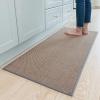 image:imageKitchen Rugs Non Slip Washable Absorbent Kitchen Mats for Floor Braided Kitchen Runner Rug with Rubber Backing Durable DirtResistant Kitchen Carpet for Front of Sink Beige20x47Grey