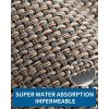 image:imageKitchen Rugs Non Slip Washable Absorbent Kitchen Mats for Floor Braided Kitchen Runner Rug with Rubber Backing Durable DirtResistant Kitchen Carpet for Front of Sink Beige20x47Grey