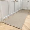 image:imageKitchen Rugs Non Slip Washable Absorbent Kitchen Mats for Floor Braided Kitchen Runner Rug with Rubber Backing Durable DirtResistant Kitchen Carpet for Front of Sink Beige20x47Light Beige