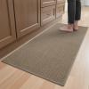 image:imageKitchen Rugs Non Slip Washable Absorbent Kitchen Mats for Floor Braided Kitchen Runner Rug with Rubber Backing Durable DirtResistant Kitchen Carpet for Front of Sink Beige20x47Brown