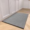 image:imageKitchen Rugs Non Slip Washable Absorbent Kitchen Mats for Floor Braided Kitchen Runner Rug with Rubber Backing Durable DirtResistant Kitchen Carpet for Front of Sink Beige20x47Dark Grey