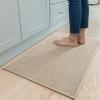 image:imageKitchen Rugs Non Slip Washable Absorbent Kitchen Mats for Floor Braided Kitchen Runner Rug with Rubber Backing Durable DirtResistant Kitchen Carpet for Front of Sink Beige20x47Light Beige