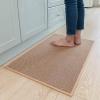 image:imageKitchen Rugs Non Slip Washable Absorbent Kitchen Mats for Floor Braided Kitchen Runner Rug with Rubber Backing Durable DirtResistant Kitchen Carpet for Front of Sink Beige20x47Beige